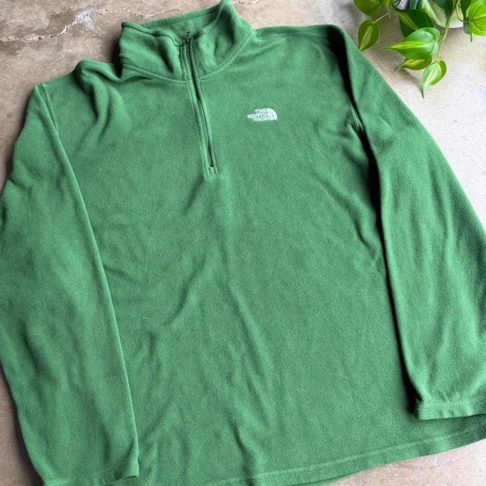 Vintage The North Face green quarter zip fleece